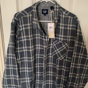 Docker plaid button down shirt NWT xl